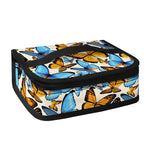 Turquoise And Orange Butterfly Print Small Lunch Bag