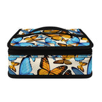 Turquoise And Orange Butterfly Print Small Lunch Bag
