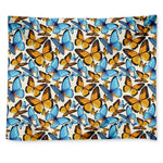 Turquoise And Orange Butterfly Print Tapestry