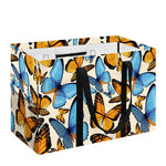 Turquoise And Orange Butterfly Print Utility Tote Bag