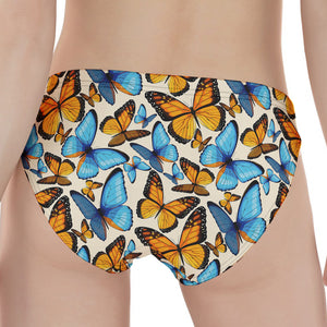 Turquoise And Orange Butterfly Print Women's Panties