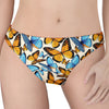 Turquoise And Orange Butterfly Print Women's Thong