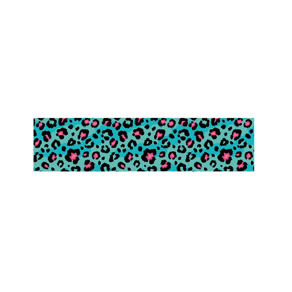 Turquoise And Pink Leopard Print Bed Runner
