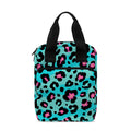 Turquoise And Pink Leopard Print Bible Tote Bag