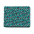 Turquoise And Pink Leopard Print Bifold Wallet