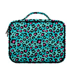 Turquoise And Pink Leopard Print Briefcase Bible Bag