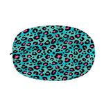 Turquoise And Pink Leopard Print Car Side Mirror Covers