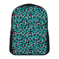 Turquoise And Pink Leopard Print Casual Backpack