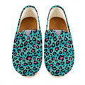 Turquoise And Pink Leopard Print Casual Shoes