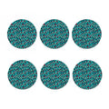 Turquoise And Pink Leopard Print Coaster Set