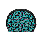 Turquoise And Pink Leopard Print Coin Purse