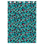 Turquoise And Pink Leopard Print Curtain