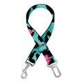 Turquoise And Pink Leopard Print Dog Seat Belt