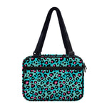 Turquoise And Pink Leopard Print Double Strap Bible Bag