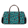 Turquoise And Pink Leopard Print Duffel Bag