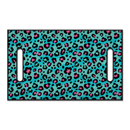 Turquoise And Pink Leopard Print Golf Cart Seat Cover