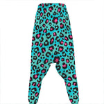 Turquoise And Pink Leopard Print Hammer Pants