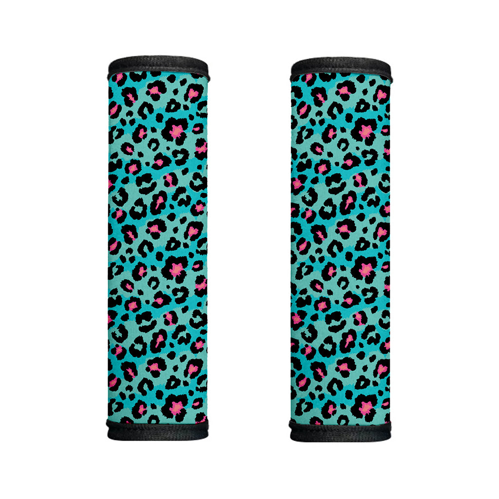 Turquoise And Pink Leopard Print Handle Covers