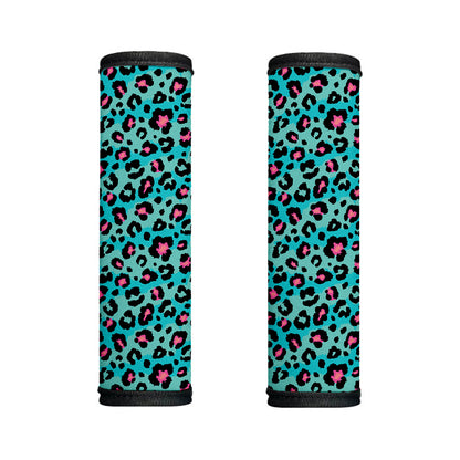 Turquoise And Pink Leopard Print Handle Covers
