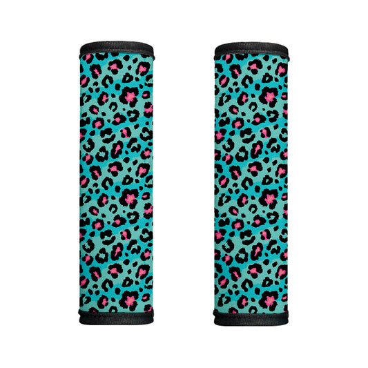 Turquoise And Pink Leopard Print Handle Covers