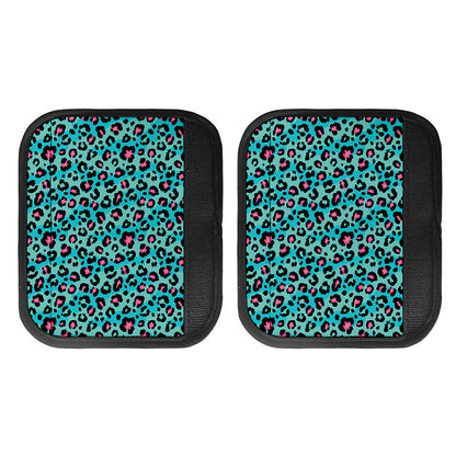 Turquoise And Pink Leopard Print Handle Covers