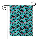 Turquoise And Pink Leopard Print House Flag