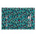 Turquoise And Pink Leopard Print Placemat