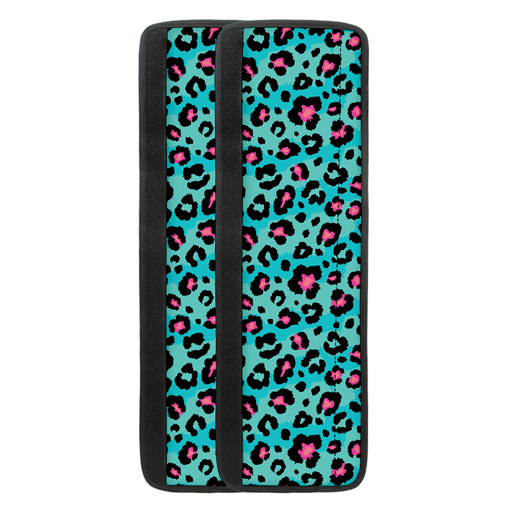 Turquoise And Pink Leopard Print Refrigerator Handle Covers