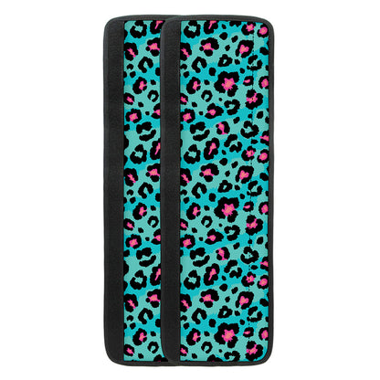 Turquoise And Pink Leopard Print Refrigerator Handle Covers
