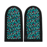Turquoise And Pink Leopard Print Skillet Handle Cover
