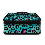 Turquoise And Pink Leopard Print Small Lunch Bag