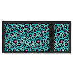 Turquoise And Pink Leopard Print Trifold Wallet