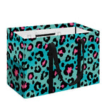 Turquoise And Pink Leopard Print Utility Tote Bag