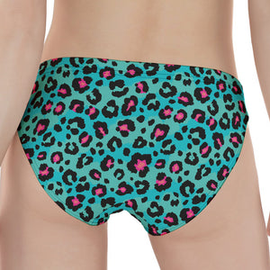 Turquoise And Pink Leopard Print Women's Panties