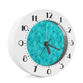 Turquoise Argyle Pattern Print Alarm Clock