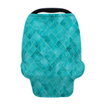 Turquoise Argyle Pattern Print Baby Seat Cover