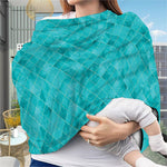 Turquoise Argyle Pattern Print Baby Seat Cover