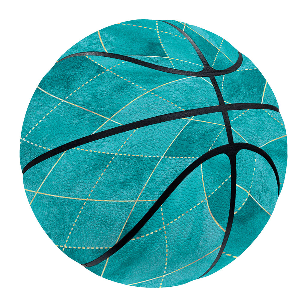 Turquoise Argyle Pattern Print Basketball