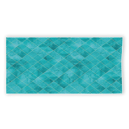 Turquoise Argyle Pattern Print Beach Towel