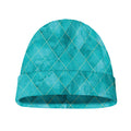 Turquoise Argyle Pattern Print Beanie