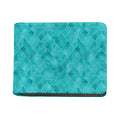 Turquoise Argyle Pattern Print Bifold Wallet