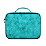 Turquoise Argyle Pattern Print Briefcase Bible Bag
