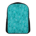 Turquoise Argyle Pattern Print Casual Backpack