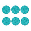Turquoise Argyle Pattern Print Coaster Set