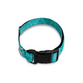 Turquoise Argyle Pattern Print Dog Collar