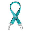 Turquoise Argyle Pattern Print Dog Seat Belt