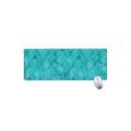 Turquoise Argyle Pattern Print Extended Mouse Pad