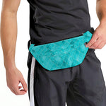 Turquoise Argyle Pattern Print Fanny Pack