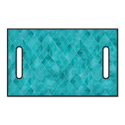 Turquoise Argyle Pattern Print Golf Cart Seat Cover