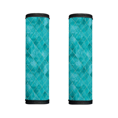 Turquoise Argyle Pattern Print Handle Covers